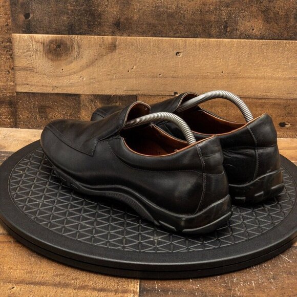 ALLEN EDMONDS GOMMUS MENS CASUAL SHOES BLACK LEATHER SLIP ON LOAFERS SIZE 9.5B - Picture 6 of 9